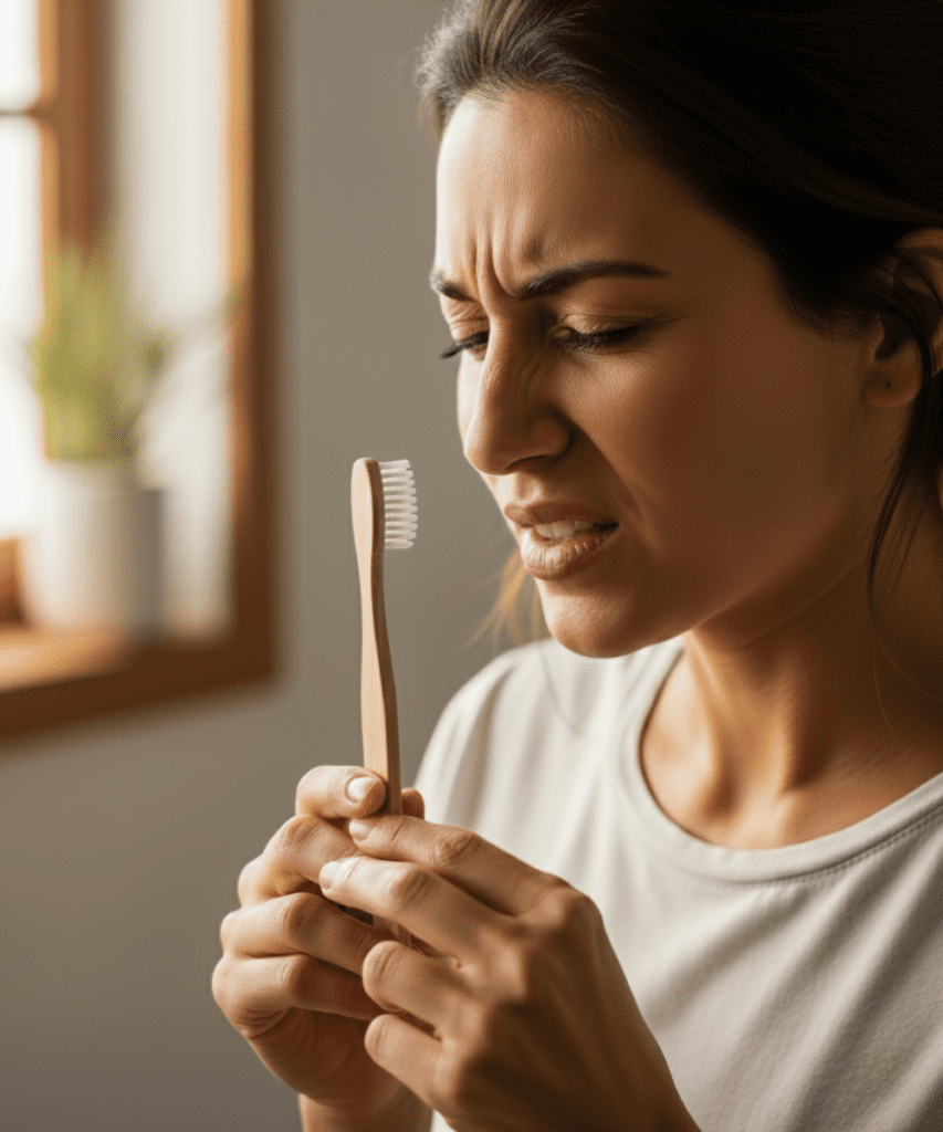 ¿Por qué mi cepillo de bambú huele mal?