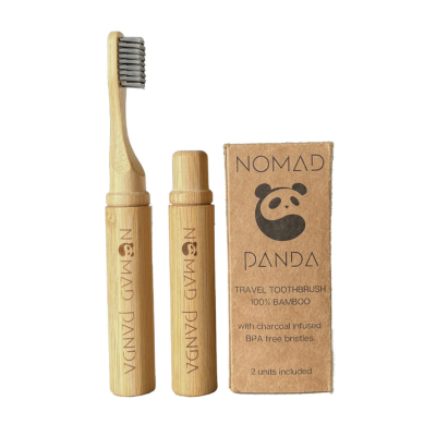 cepillo de dientes de bambu adulto viaje