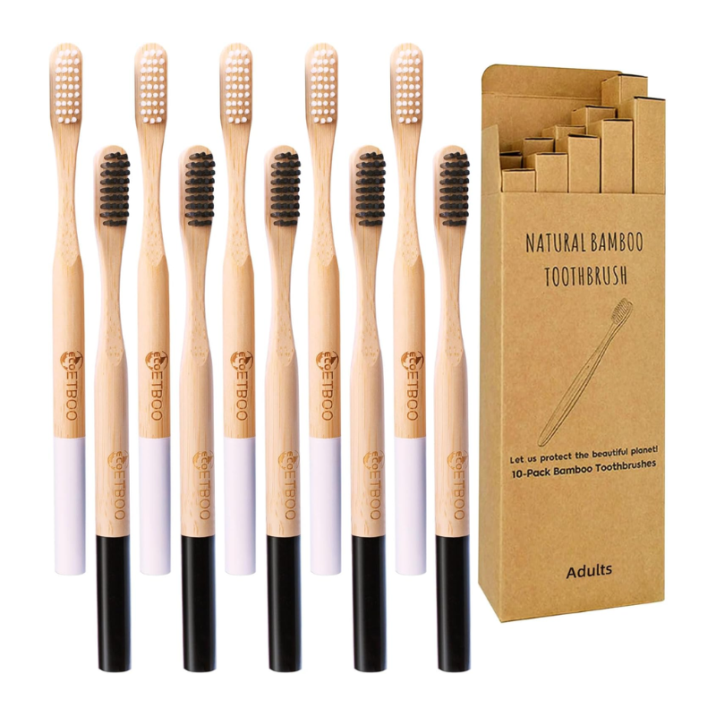 Cepillos de dientes de bambú ECOETBOO cerdas duras