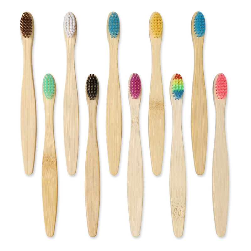 Juego GeekerChip de 10 cepillos de bambú infantil - Imagen 3
