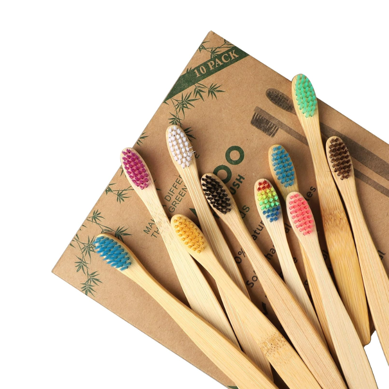 Juego GeekerChip de 10 cepillos de bambú infantil - Imagen 2