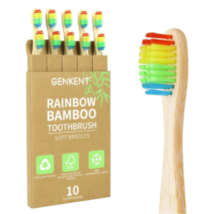 Cepillo de bambú con cerdas nylon arcoiris Genkent