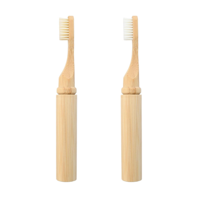 Cepillo de dientes de bambú con estuche de viaje Godneei
