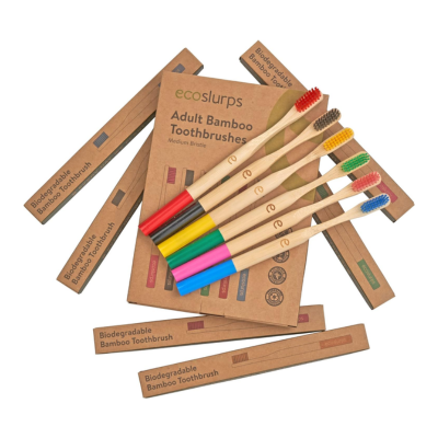 Cepillos de bambú para adultos EcoSlurps - Imagen 3