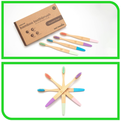 Cepillos de bambú cerdas medianas sin BPA - Imagen 3